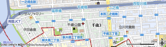 東京都墨田区千歳周辺の地図