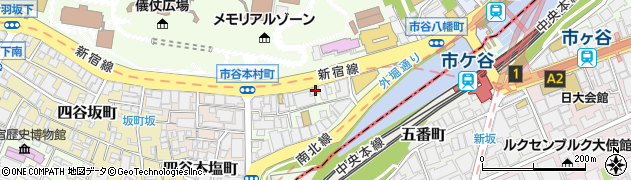 東京都新宿区市谷本村町3-25周辺の地図