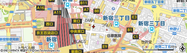 ワイン食堂 ブルマーレ 新宿店周辺の地図