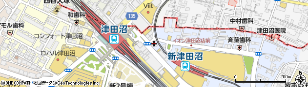 三菱ＵＦＪ銀行津田沼東支店周辺の地図