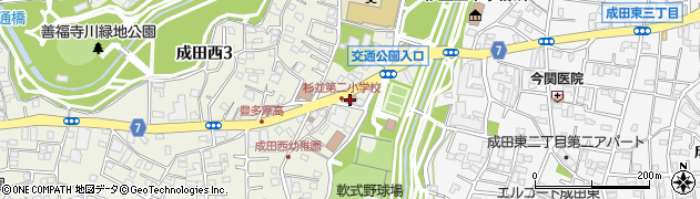 杉並成田西郵便局 ＡＴＭ周辺の地図