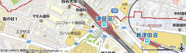 習志野警察署津田沼駅前交番周辺の地図