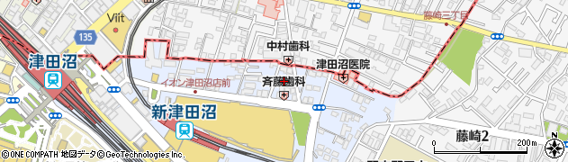 津田沼1丁目児童遊園周辺の地図