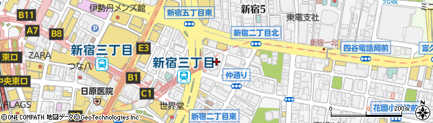 うおや一丁 新宿三光町店周辺の地図