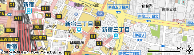 鍋ぞう 新宿明治通り店周辺の地図
