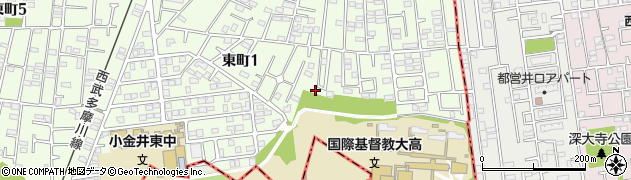 東京都小金井市東町1丁目18-17周辺の地図