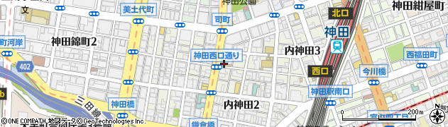 松屋 神田西口店周辺の地図