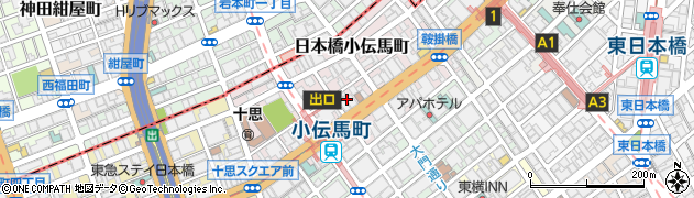 東京都中央区日本橋小伝馬町周辺の地図
