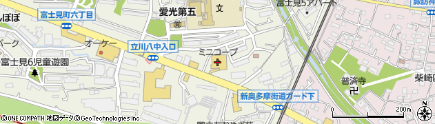 ミニコープ立川店周辺の地図