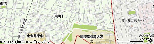 東京都小金井市東町1丁目18-16周辺の地図