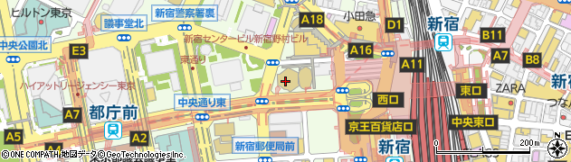 ブックファースト新宿店周辺の地図