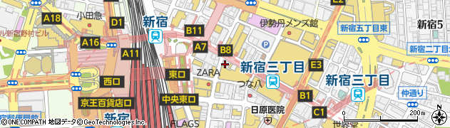 渋谷美容外科クリニック新宿院周辺の地図