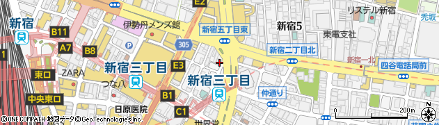 イタリアン&ワインバー CONA 新宿三丁目店周辺の地図
