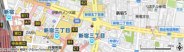 燻製工房 新宿三丁目周辺の地図