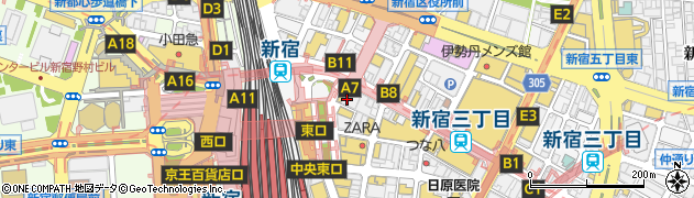 三井住友信託銀行新宿支店 ＡＴＭ周辺の地図