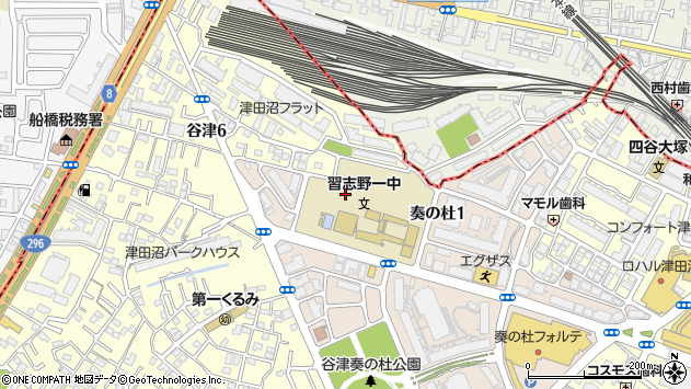 〒275-0028 千葉県習志野市奏の杜の地図