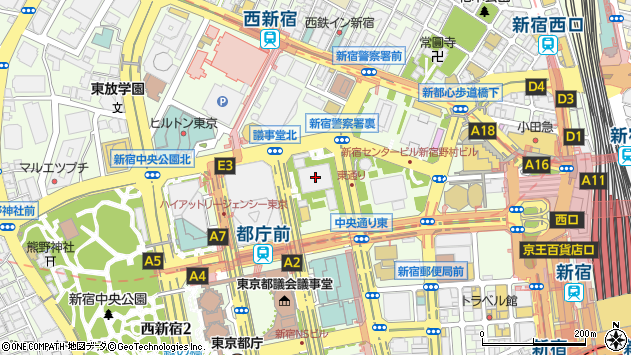 〒163-0436 東京都新宿区西新宿 新宿三井ビル（３６階）の地図