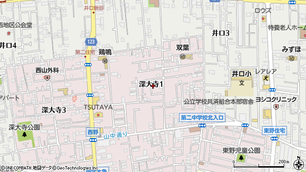 〒181-0016 東京都三鷹市深大寺の地図