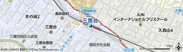 三鷹台駅周辺の地図