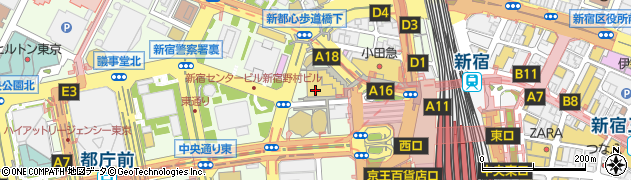 ＬＥＣ東京リーガルマインド新宿エルタワー本校周辺の地図