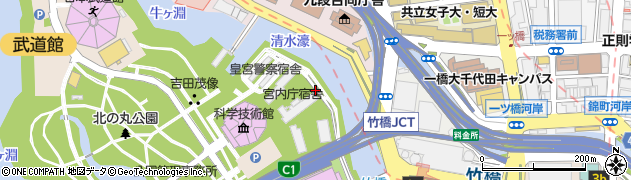 東京都千代田区北の丸公園5周辺の地図