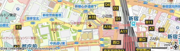 ＳＢＩ新生銀行新宿フィナンシャルセンター周辺の地図