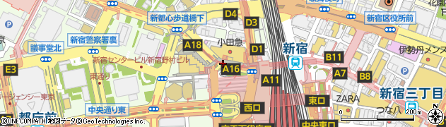 新宿駅西口﻿(27番のりば)周辺の地図