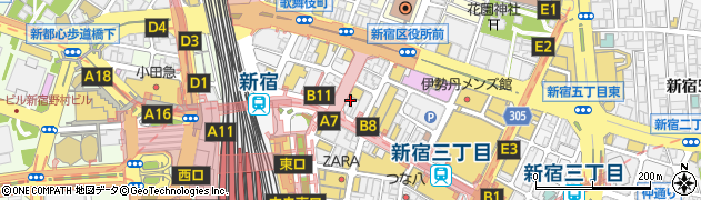 新宿ケントス周辺の地図