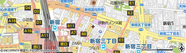 やきとんに焼酎 路地 新宿周辺の地図
