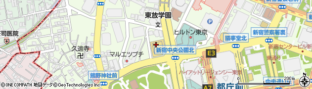 新宿グリーンタワービル防災センター周辺の地図