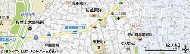 東京都杉並区成田東周辺の地図