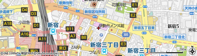 【ハイルーフ専用】新宿ピカデリー駐車場【土日祝限定】周辺の地図