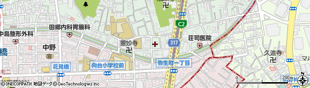 中野長者橋入口周辺の地図