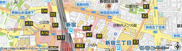 ハートアップ協和コンタクト新宿東口店周辺の地図