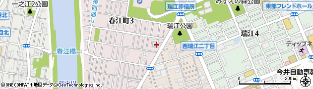 東京都江戸川区春江町3丁目19周辺の地図