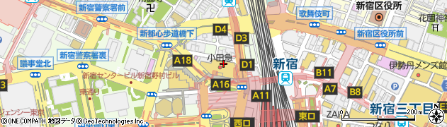 ベーカリーレストラン サンマルク 新宿西口ハルク店周辺の地図