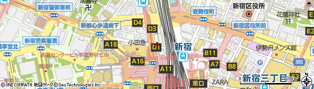 ビックチケット　西新宿店周辺の地図