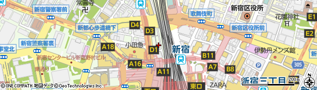 株式会社コレクション新宿周辺の地図