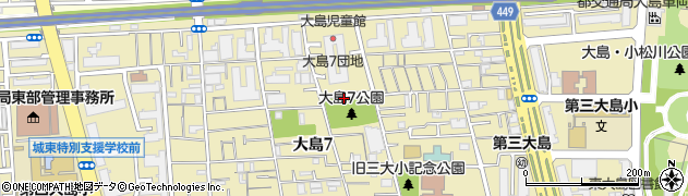 東京都江東区大島7丁目周辺の地図