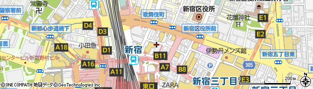 質セキネ　新宿店周辺の地図