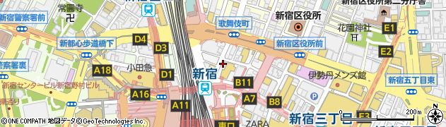 チケット大黒屋　ブランド館新宿歌舞伎町前店周辺の地図