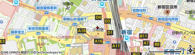 アークラウンジ Ark Lounge 新宿西口店周辺の地図