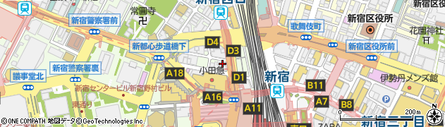 ビッグエコー BIG ECHO 新宿西口店周辺の地図