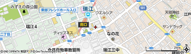 松屋 瑞江店周辺の地図
