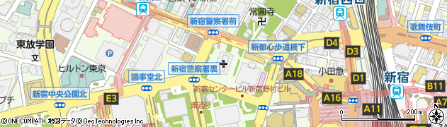 新宿野村ビル内郵便局周辺の地図