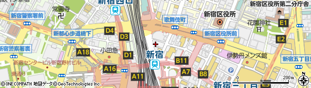 イースト駅前クリニック新宿東口院周辺の地図
