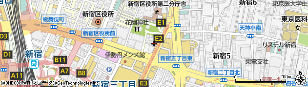 元気日本語文化学校　東京校周辺の地図