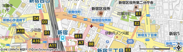 アイマジック　新宿店周辺の地図