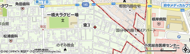東京都国立市東3丁目26-3周辺の地図