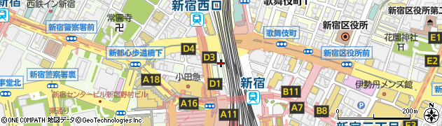 チケットさくらや　新宿西口店周辺の地図